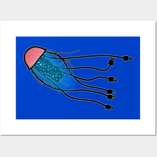 electric jellyfish Posters and Art